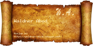 Waldner Abod névjegykártya